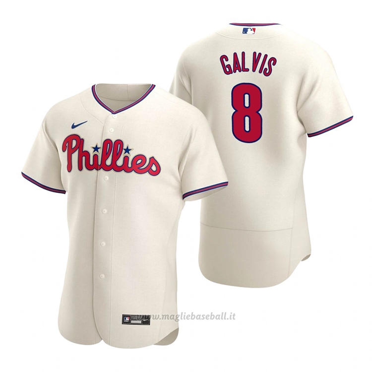 Maglia Baseball Uomo Philadelphia Phillies Freddy Galvis Autentico Alternato Crema